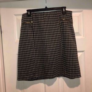 Stretchy George Black & Gray Houndstooth Mini Skirt Size Medium M